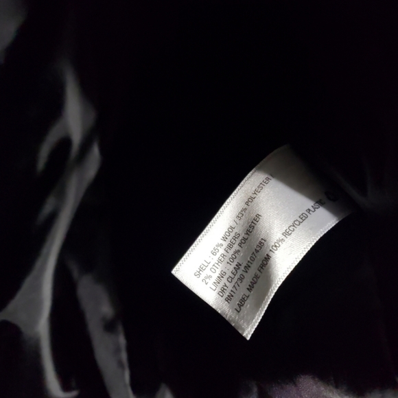 Wool Blend Modern Black Pea Coat * NWT * Sz S - Picture 5 of 7